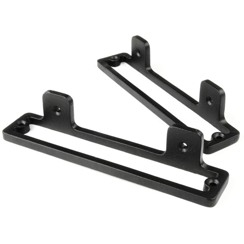 A Pair of Hollow Cast Iron Alcove Shelf Brackets Black