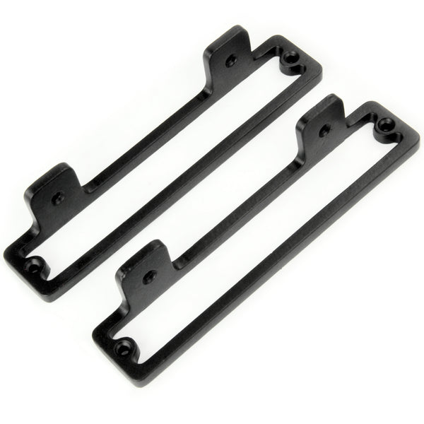 A Pair of Hollow Cast Iron Alcove Shelf Brackets Black