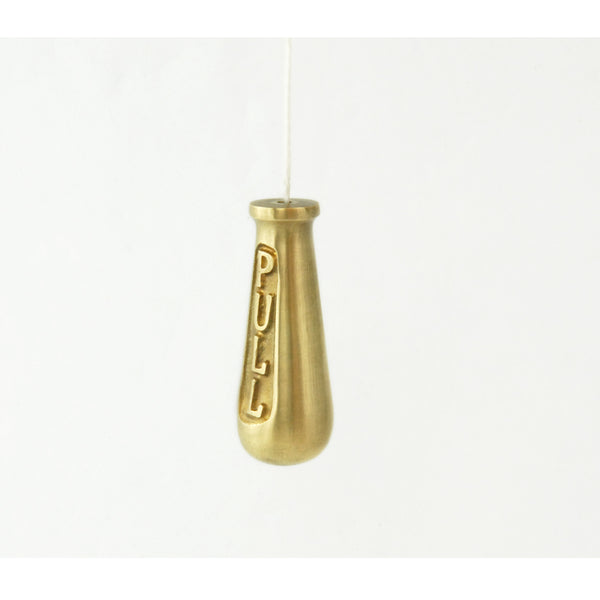 Aged Unlacquered Solid Brass Vintage Period Bathroom Light Switch Pull