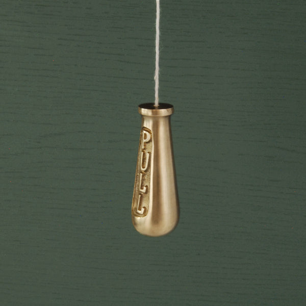 Aged Unlacquered Solid Brass Vintage Period Bathroom Light Switch Pull
