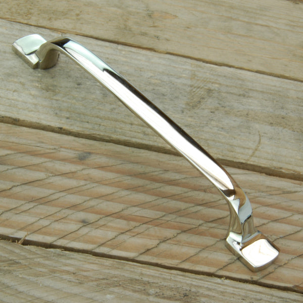 Polished Nickel Solid Brass Cabinet Kitchen Drawer Door Bow Handles Pulls & Knobs