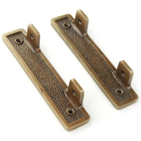 A pair of Antique Vintage Style Cast Iron Alcove Shelf Brackets - Antique Brass