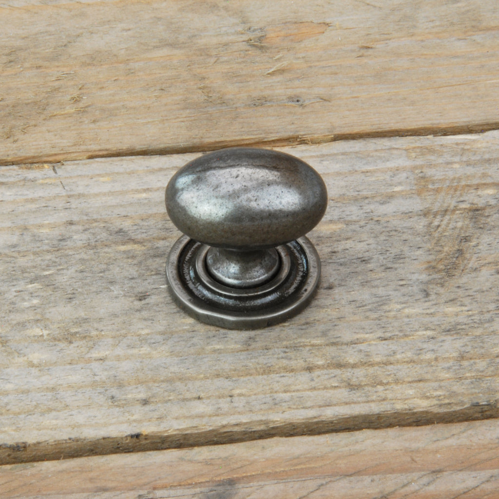 Pewter Finish Oval Round Cabinet Kitchen Drawer Door Knobs Handles Pulls