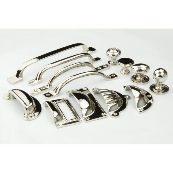 Polished Nickel Solid Brass Cabinet Kitchen Drawer Door Bow Handles Pulls & Knobs