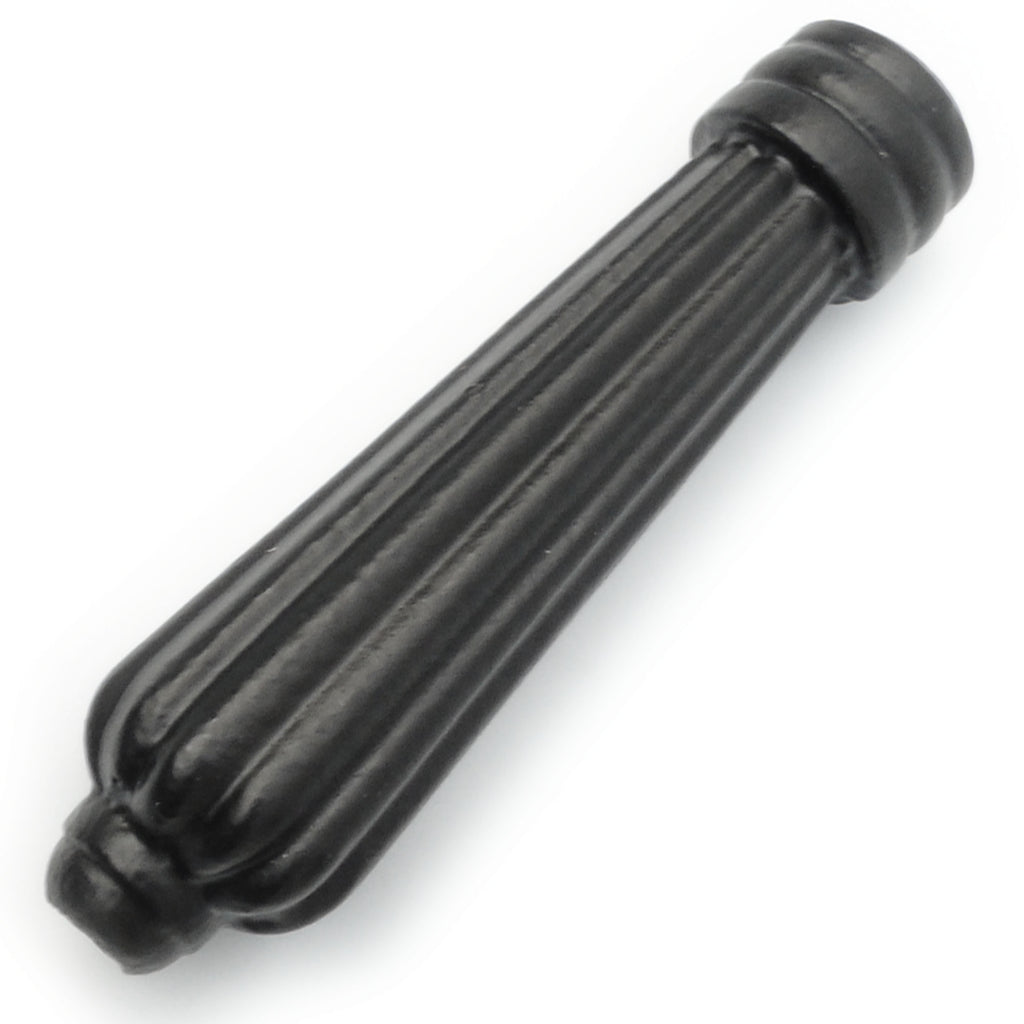 Black Cast Iron Regency Reeded Period Style Bathroom Light Switch Pull