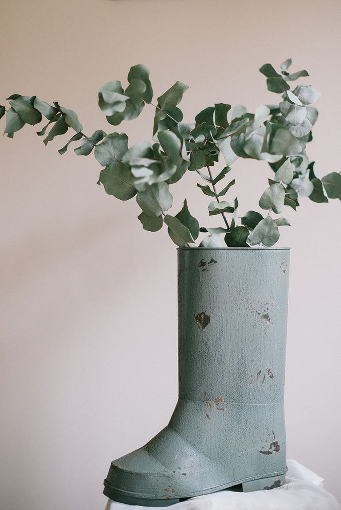 A Rustic Wellington Boot Planter Pot Decor