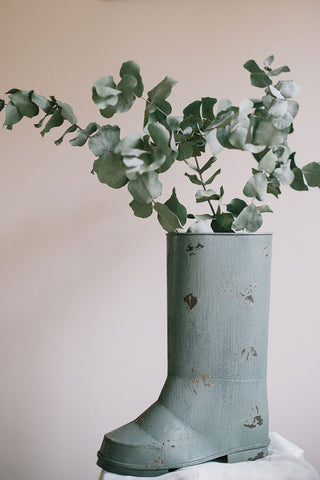 A Rustic Wellington Boot Planter Pot Decor