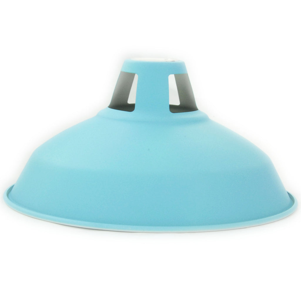 Vintage Industrial Metal Lamp Shade Sky Blue