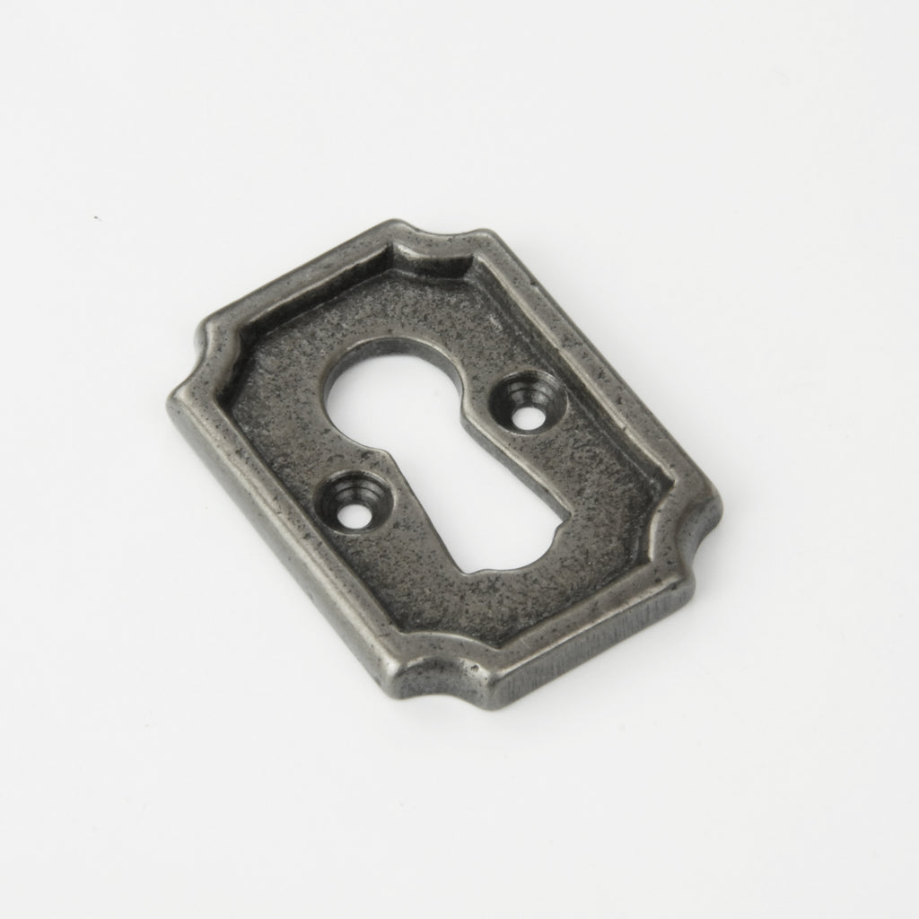 Rectangle Escutcheon Door Lock Keyhole Cover - Pewter Grey