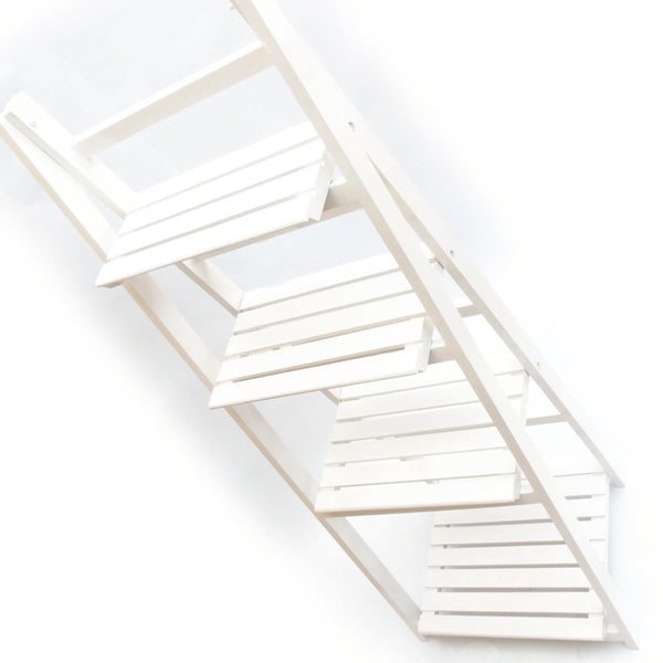 White Wooden Plant Stand Flower Ladder Shelves Planter Storage Rack