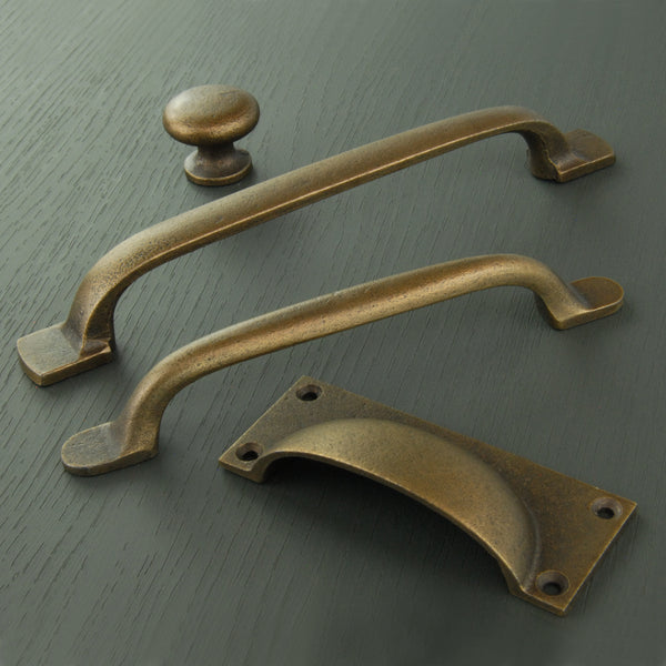Antique Brass Cast Iron Cabinet Knobs Kitchen Drawer Door Bow D Handles Pulls