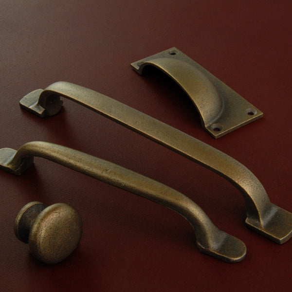 Antique Brass Cast Iron Cabinet Knobs Kitchen Drawer Door Bow D Handles Pulls