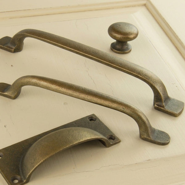 Antique Brass Cast Iron Cabinet Knobs Kitchen Drawer Door Bow D Handles Pulls