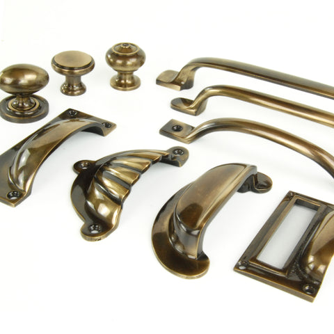 Antique Solid Brass Cabinet Knobs Kitchen Drawer Door Bow D Handles Pulls