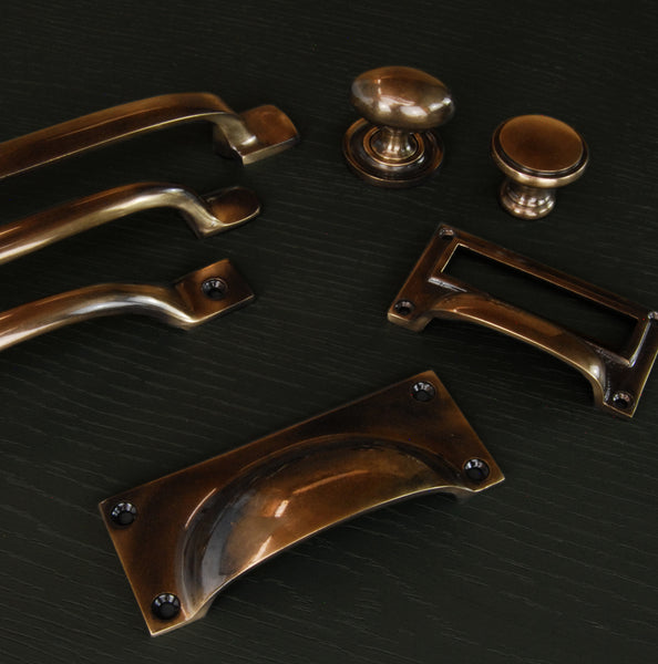 Antique Solid Brass Cabinet Knobs Kitchen Drawer Door Bow D Handles Pulls