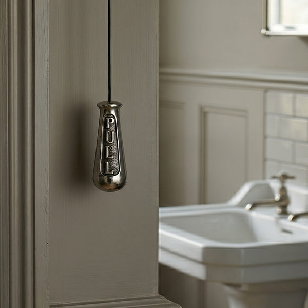 Antique Nickel Solid Brass Vintage Period Bathroom Light Switch Pull