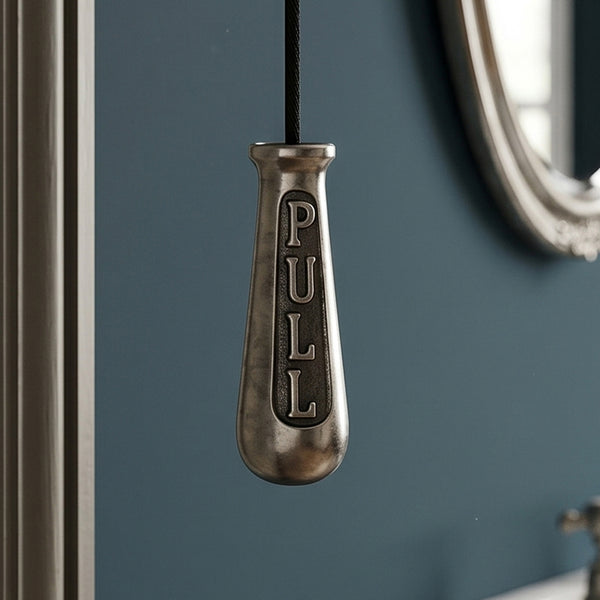 Antique Nickel Solid Brass Vintage Period Bathroom Light Switch Pull