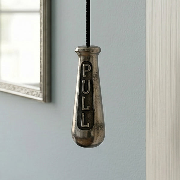 Antique Nickel Solid Brass Vintage Period Bathroom Light Switch Pull