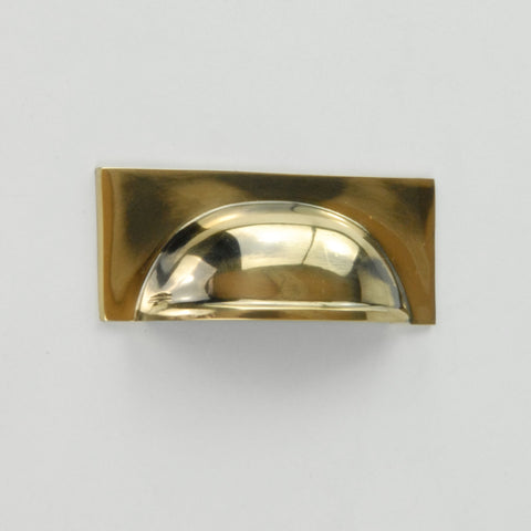 Antique Solid Brass Cabinet Kitchen Door Rectangle Cup Handle Drawer Pull 100mm