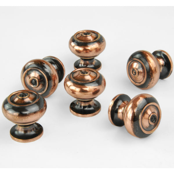 Bloxwich Solid Brass Cabinet Kitchen Drawer Knobs Handles Antique Copper