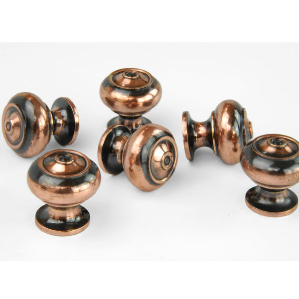 Bloxwich Solid Brass Cabinet Kitchen Drawer Knobs Handles Antique Copper