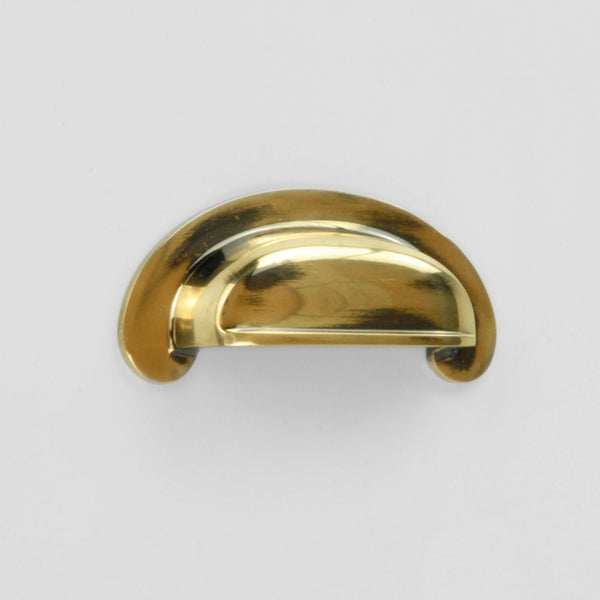Solid Antique Brass Cabinet Kitchen Drawer Knobs Cup Handles Pulls