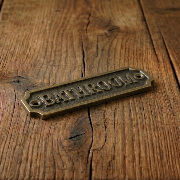 Antique Brass Cast Iron Vintage Style Metal Wall Door Gate Signs