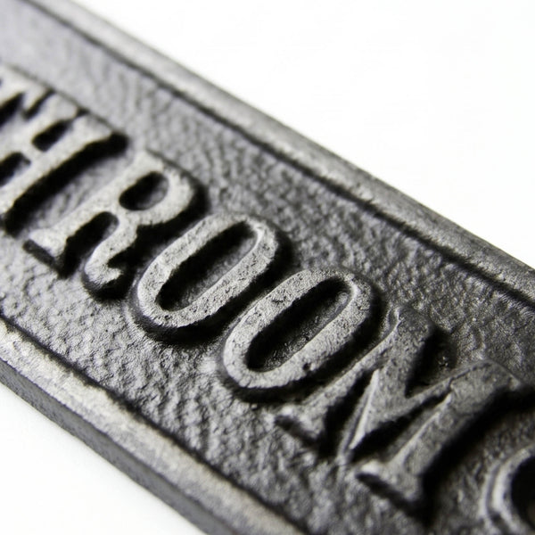 Vintage Style Cast Iron Bathroom Door Sign