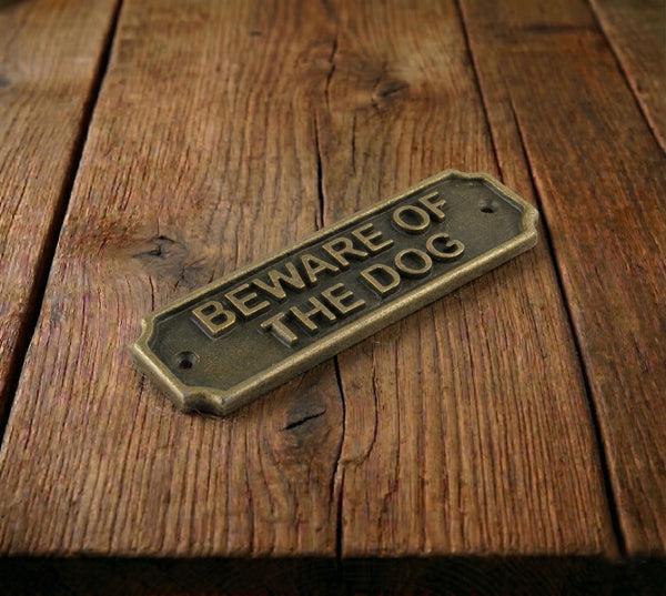 Antique Brass Cast Iron Vintage Style Metal Wall Door Gate Signs