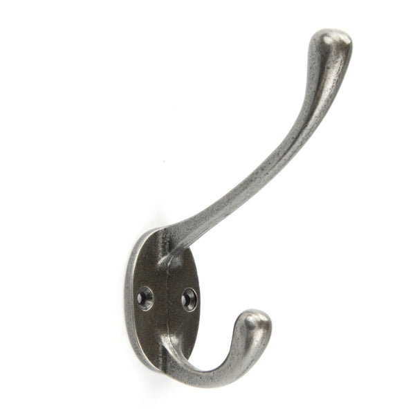 Pewter Finish Classic Double Wall Hook