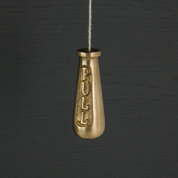 Solid Aged Unlacquered Brass Vintage Period Bathroom Light Switch Pull