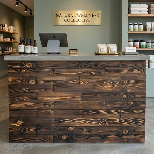 Brown Reclaimed Style Wooden Wall Tiles Cladding Panelling Panels