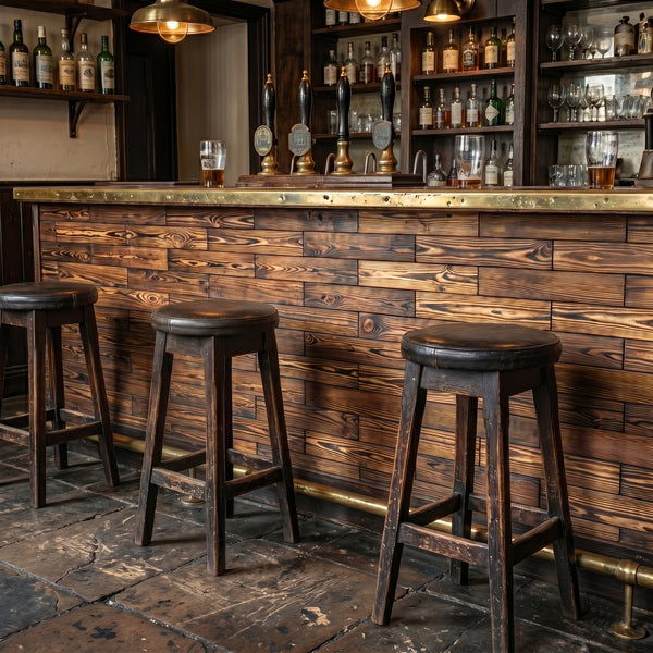 Brown Reclaimed Style Wooden Wall Tiles Cladding Panelling Panels
