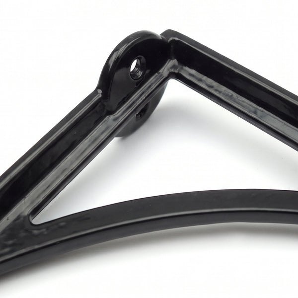 Cast Iron Shelf Brackets Pair Black Arch Industrial Wall Book Supports Metal Set