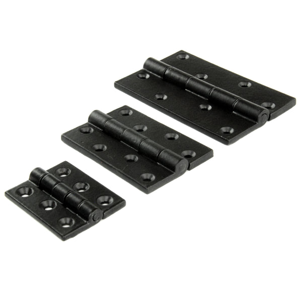 Black Vintage Style Cast Iron Butt Door Cabinet Hinges