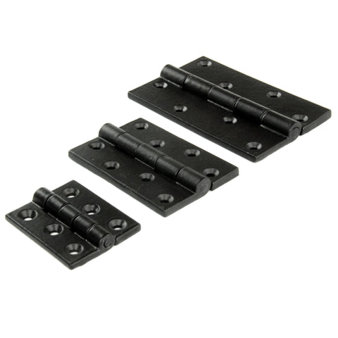 Black Vintage Style Cast Iron Butt Door Cabinet Hinges