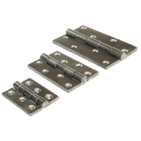 Vintage Style Cast Iron Butt Hinges Gunmetal Grey
