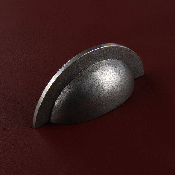 Pewter Finish Classic Round Cup Handle Kitchen Cabinet Drawer Pull
