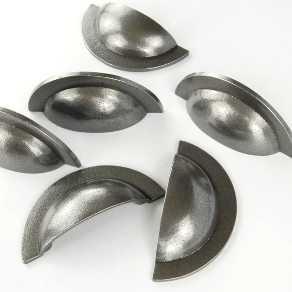 Pewter Finish Classic Round Cup Handle Kitchen Cabinet Drawer Pull