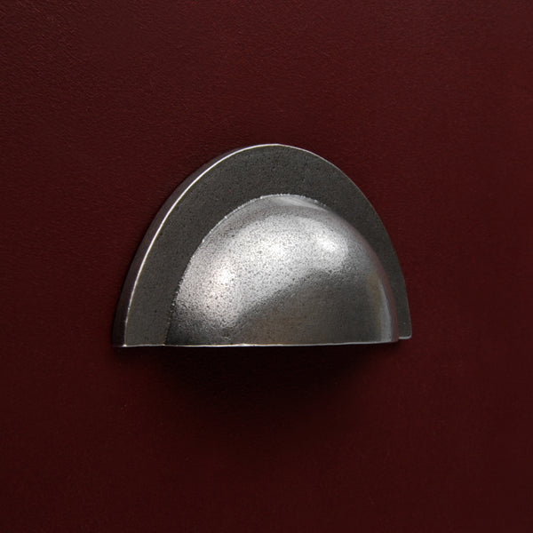 Pewter Finish Classic Round Cup Handle Kitchen Cabinet Drawer Pull