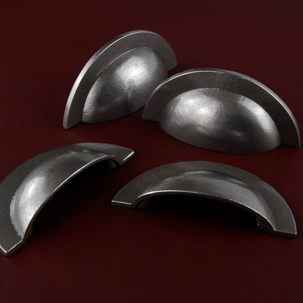 Pewter Finish Classic Round Cup Handle Kitchen Cabinet Drawer Pull