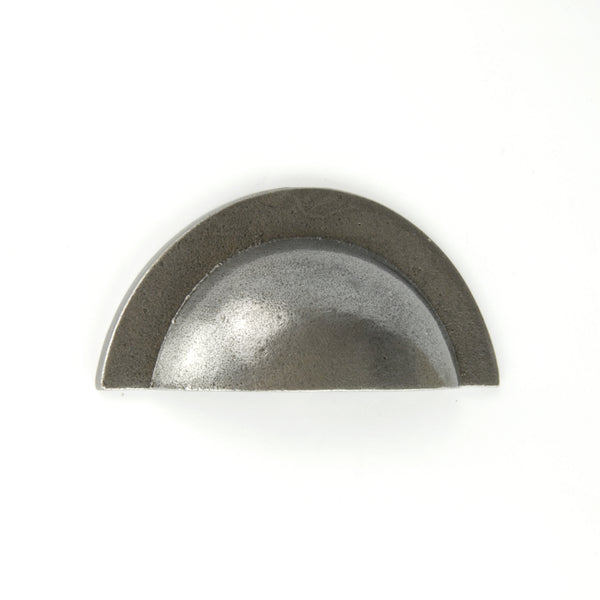 Pewter Finish Classic Round Cup Handle Kitchen Cabinet Drawer Pull