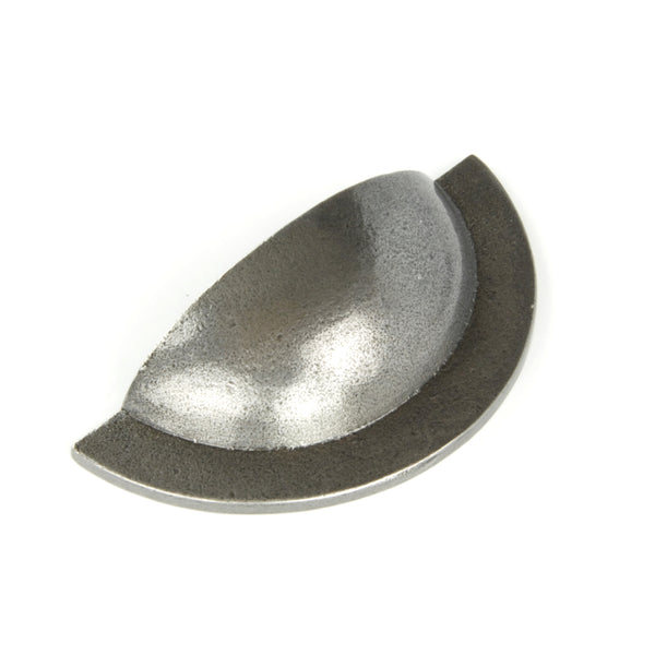 Pewter Finish Classic Round Cup Handle Kitchen Cabinet Drawer Pull