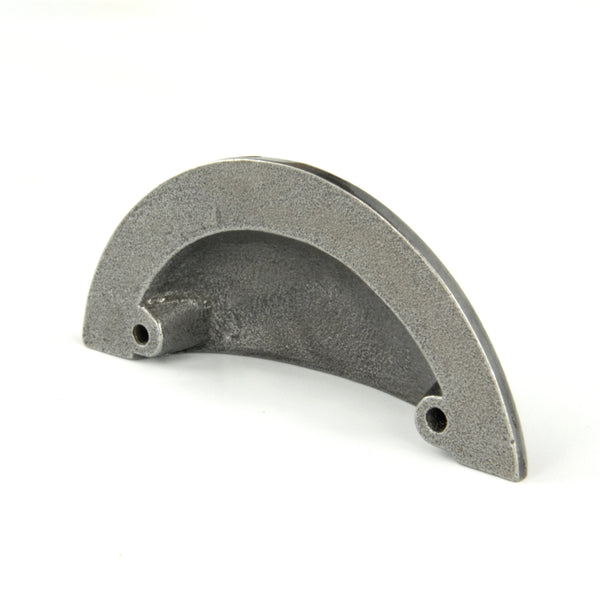 Pewter Finish Classic Round Cup Handle Kitchen Cabinet Drawer Pull