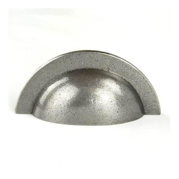 Pewter Finish Classic Round Cup Handle Kitchen Cabinet Drawer Pull