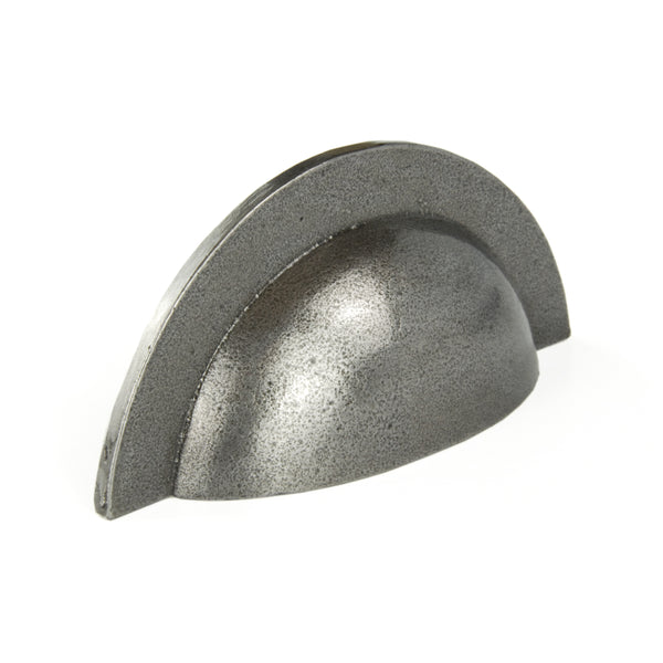 Pewter Finish Classic Round Cup Handle Kitchen Cabinet Drawer Pull