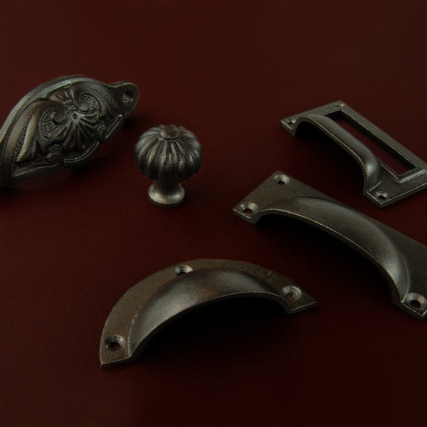 Vintage Solid Cast Iron Cabinet Knobs Kitchen Drawer Door Handles Pulls