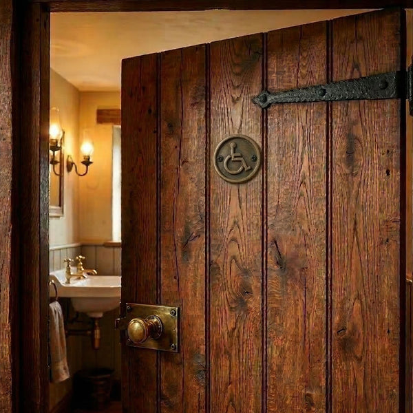 Antique Brass Cast Iron Vintage Style Metal Wall Door Gate Signs