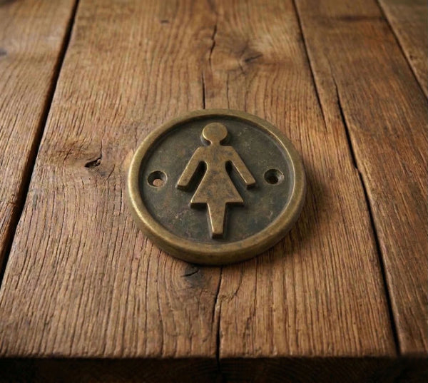 Antique Brass Cast Iron Vintage Style Metal Wall Door Gate Signs