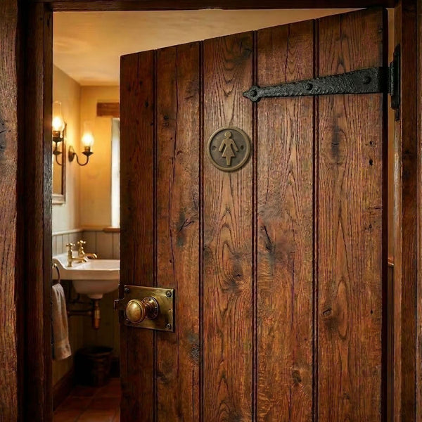 Antique Brass Cast Iron Vintage Style Metal Wall Door Gate Signs